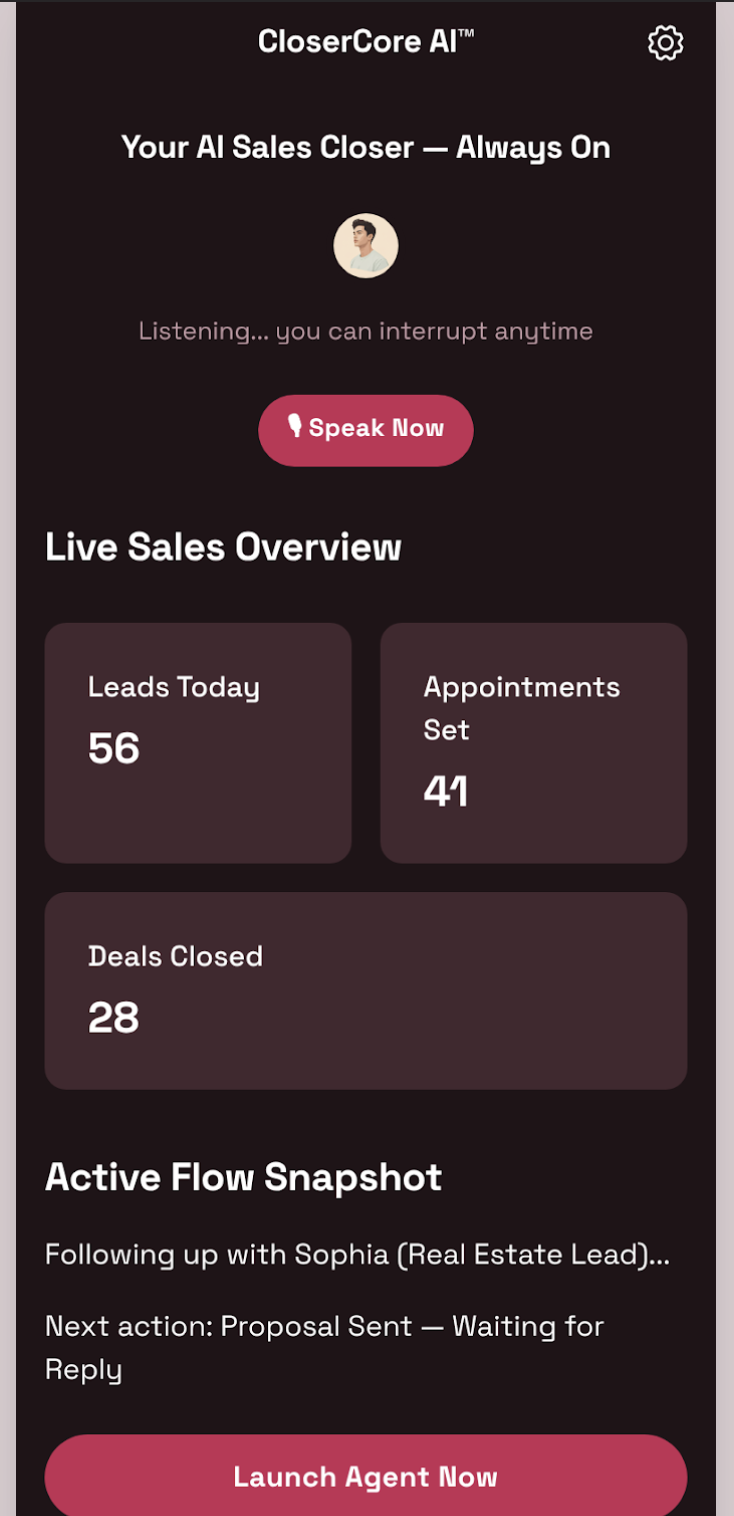 CloserCore AI App